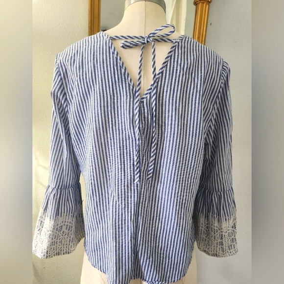 KONTROL Large Striped ruffled top - Picture 3 of 4